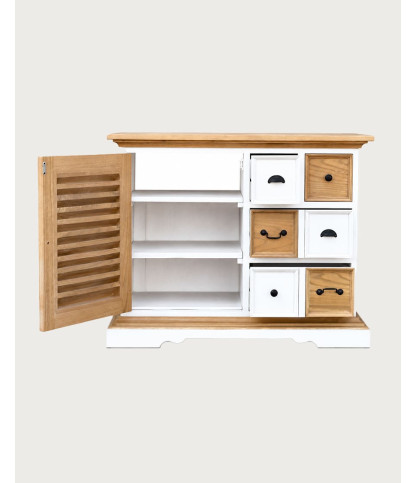 Inda - Muebles de baño en madera maciza blanca y natural