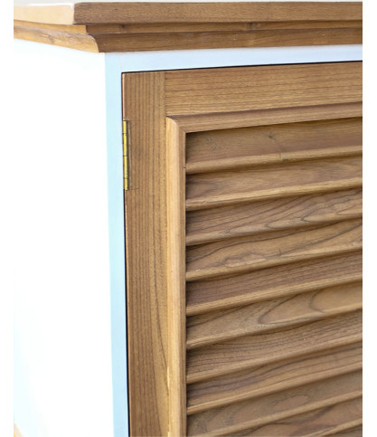 Inda - Muebles de baño en madera maciza blanca y natural
