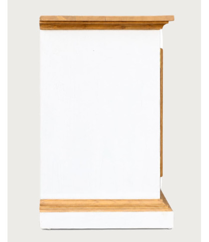 Inda - Bathroom furniture in solid white and natural wood