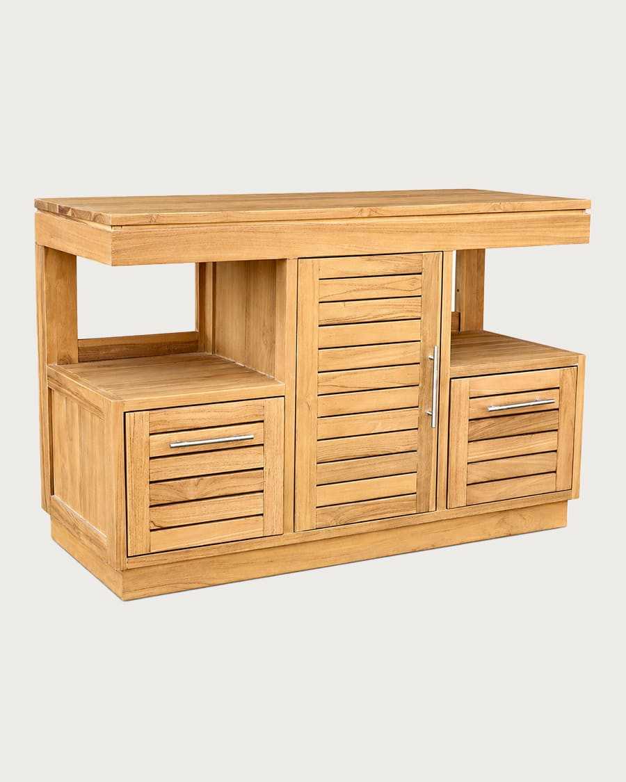 Oasis - Mueble de baño de teca maciza de 120 cm