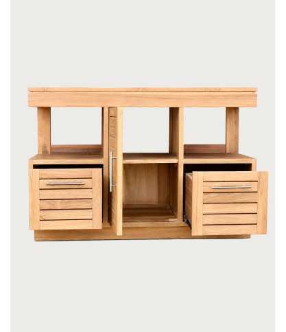 Oasis - Mueble de baño de teca maciza de 120 cm