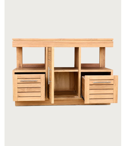 Oasis - Waschtischunterschrank aus massivem Teakholz, 120 cm