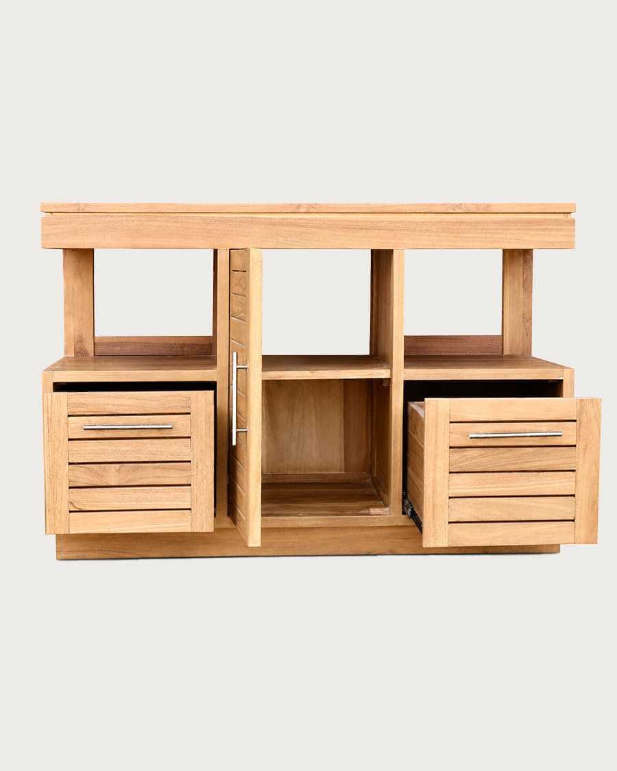 Oasis - Mueble de baño de teca maciza de 120 cm