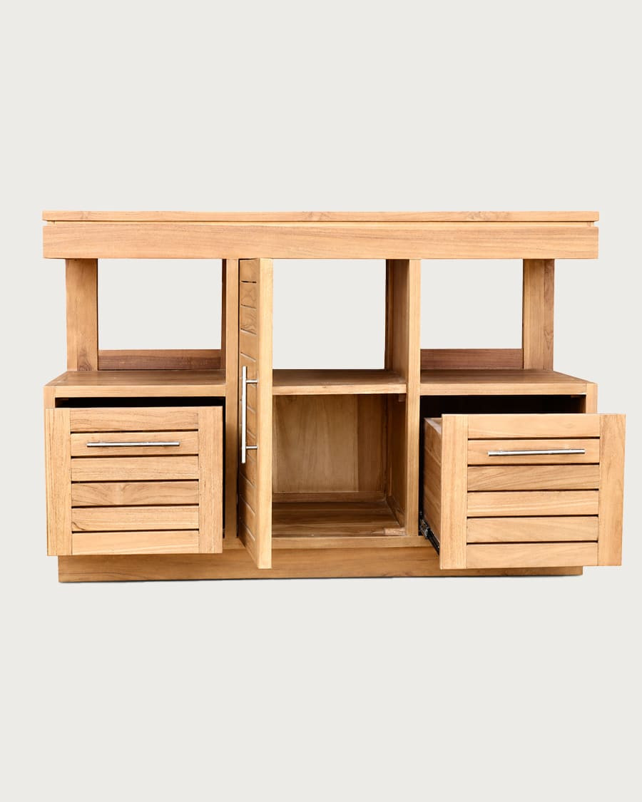 Oasis - Waschtischunterschrank aus massivem Teakholz, 120 cm