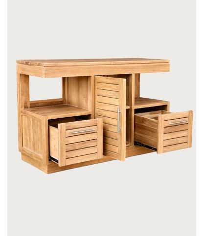 Oasis - Solid teak bathroom vanity unit 120 cm