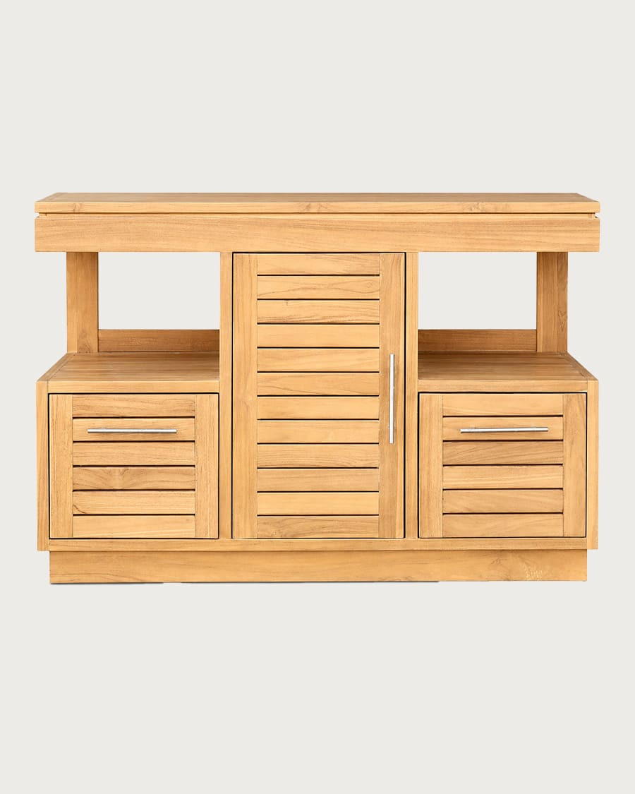 Oasis - Waschtischunterschrank aus massivem Teakholz, 120 cm