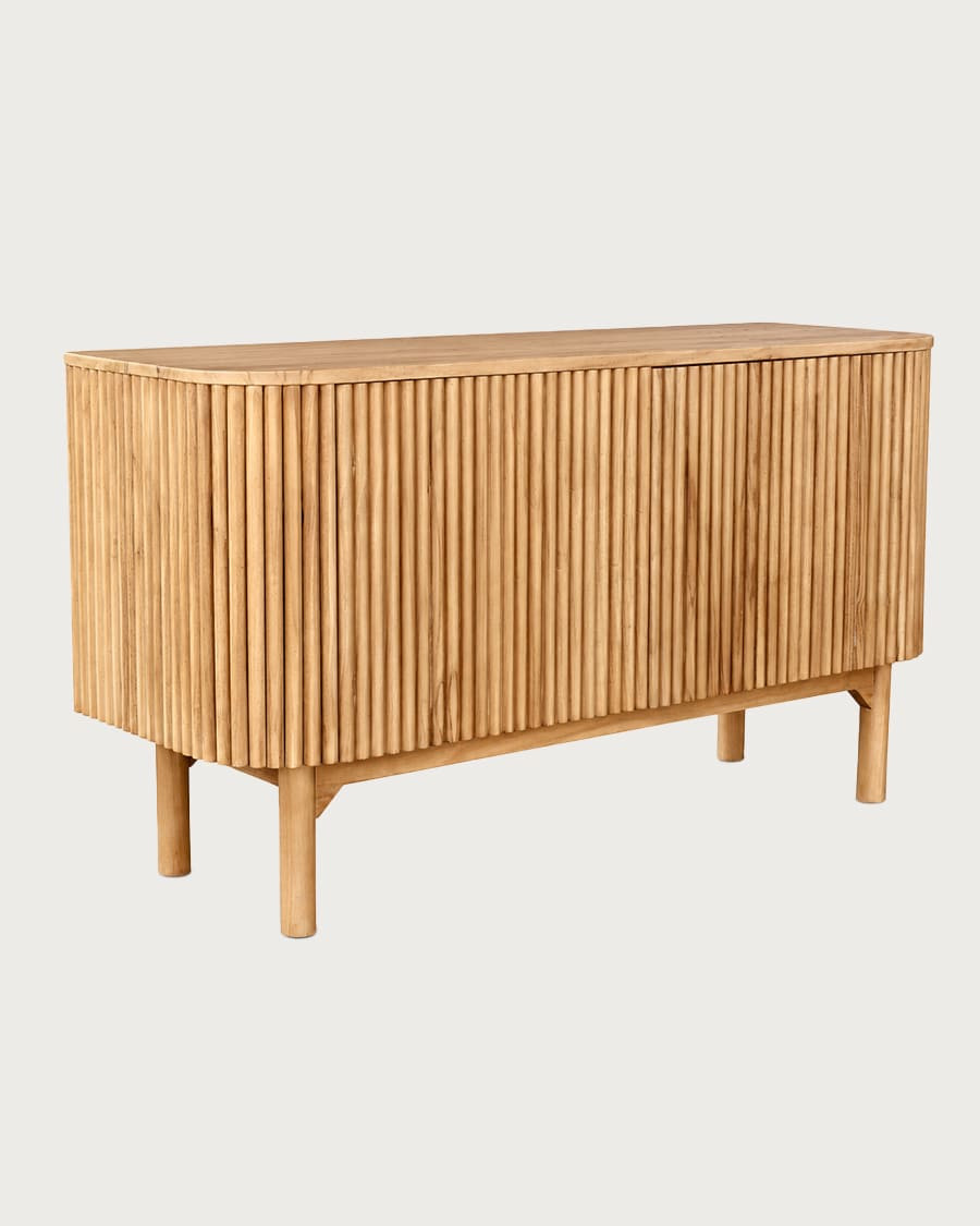 Orma - Armario de baño de madera de teca con 2 puertas