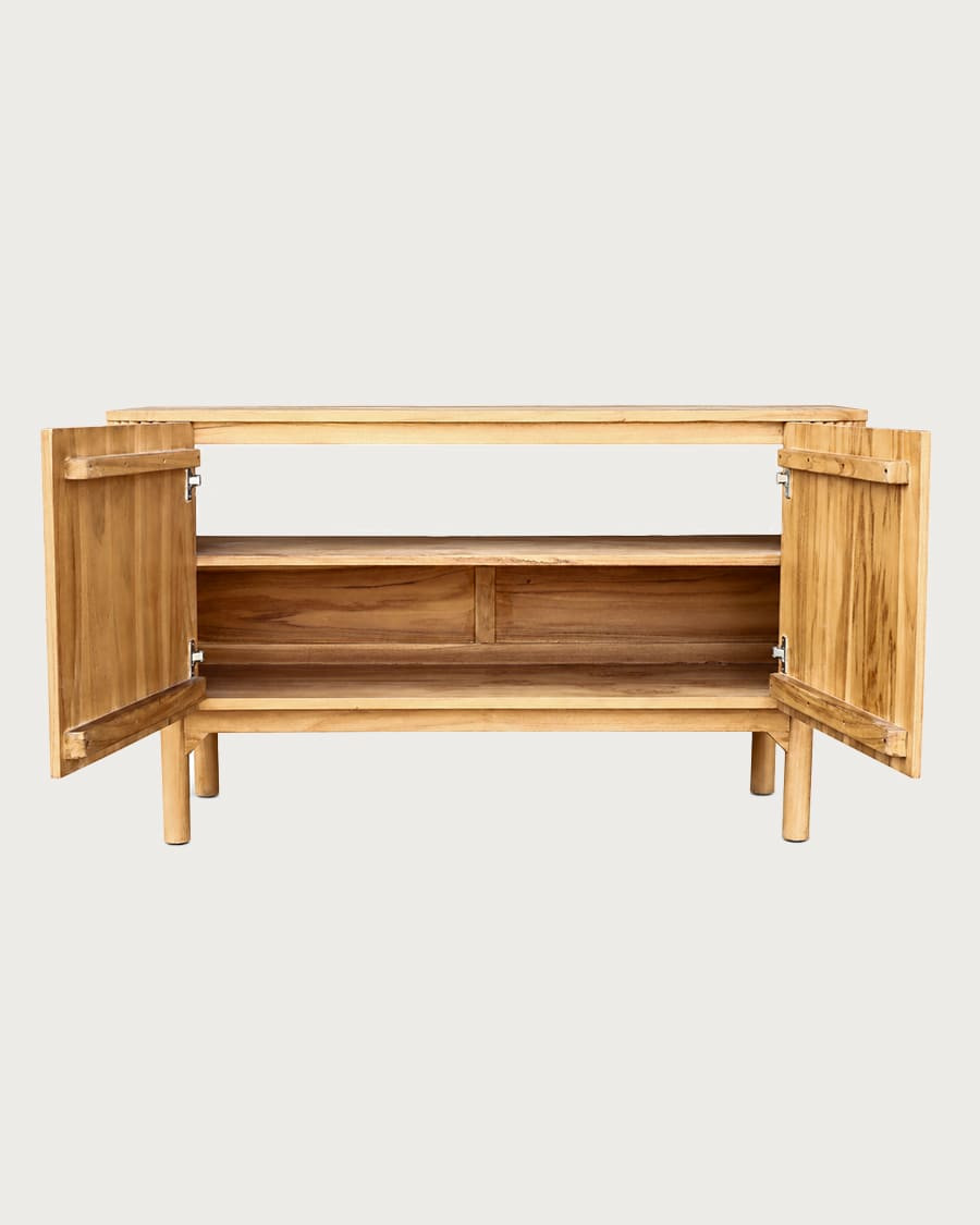 Orma - Meuble salle de bain en bois de teck 2 portes