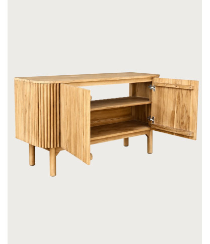 Orma - Armario de baño de madera de teca con 2 puertas