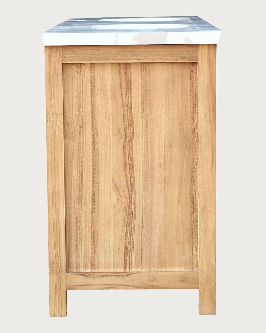 Savanna - Teak Bathroom Vanity with Terrazzo Marble