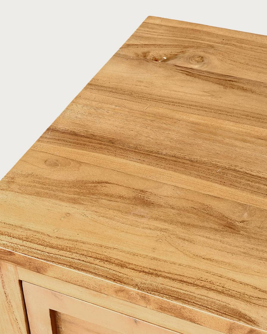 Savanna - Teak bathroom vanity with louvered doors