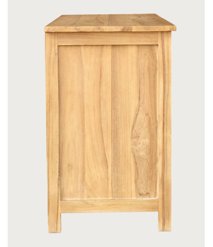 Savanna - Teak bathroom vanity with louvered doors