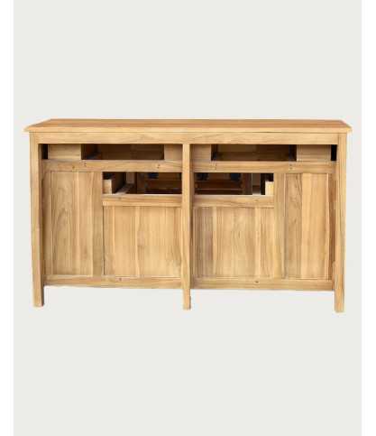 Savanna - Mueble de baño de teca con puertas de lamas