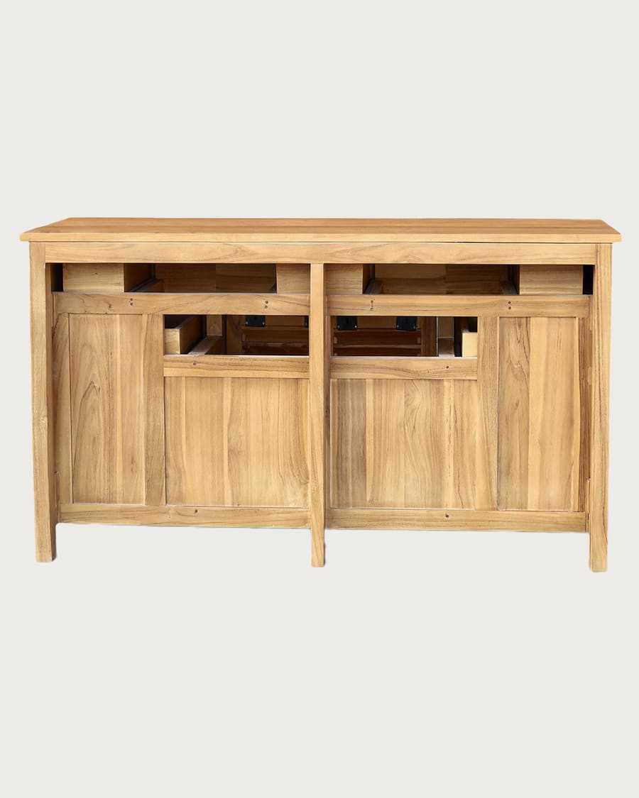Savanna - Mueble de baño de teca con puertas de lamas
