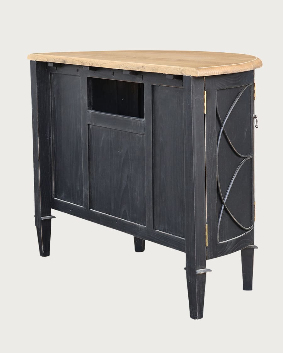 Flore - Bathroom vanity in solid black Sungkai