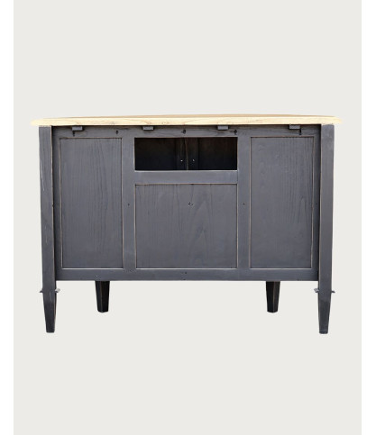 Flore - Bathroom vanity in solid black Sungkai