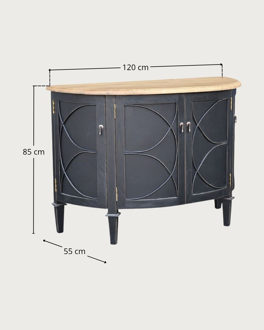 Flore - Meuble de salle de bain en Sungkai massif noir