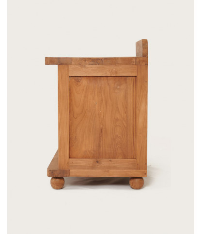 Eclipse - Teakholz-Badezimmerschrank mit Rollladentür 90 cm