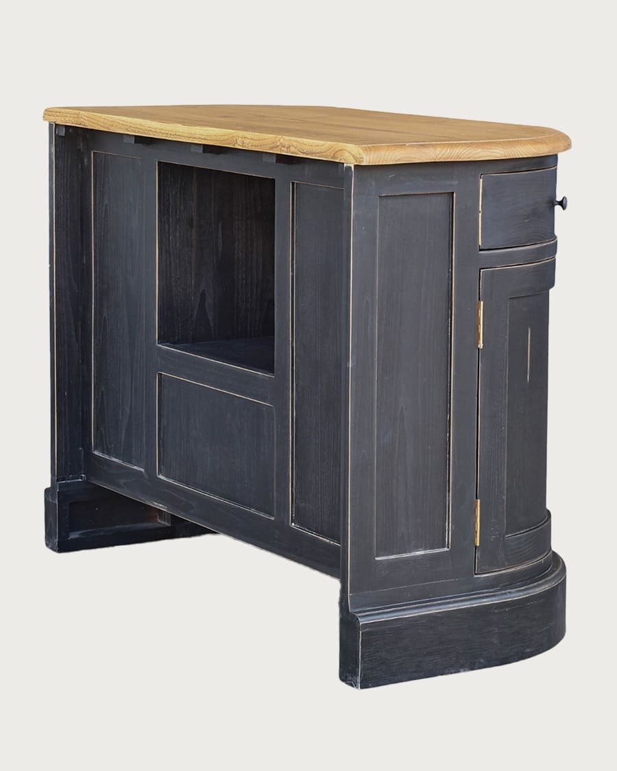 Reno - Meuble de salle de bain en bois massif de Sungkai noir