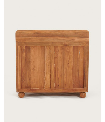 Eclipse - Teakholz-Badezimmerschrank mit Rollladentür 90 cm