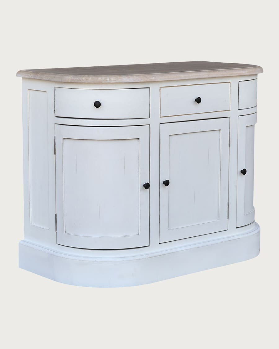 Reno - Meuble de salle de bain en bois massif de Sungkai blanc