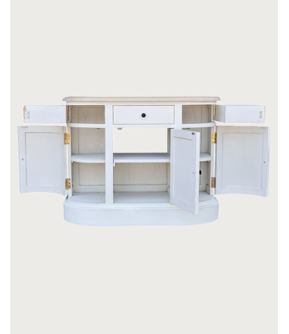 Reno - Meuble de salle de bain en bois massif de Sungkai blanc