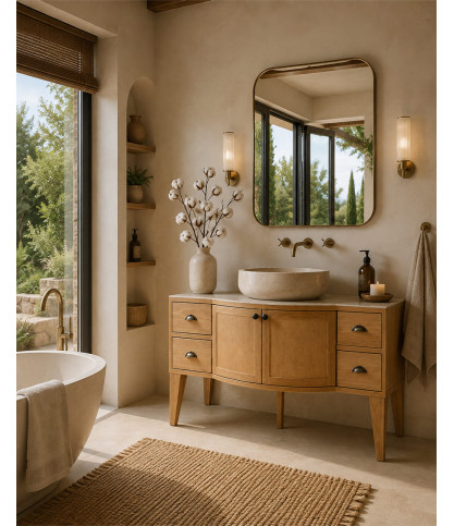 Dikana - Teak storage sideboard, 120 cm