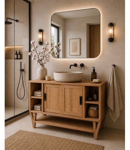 Teresina - Teak Sideboard mit Stauraum, 120 cm