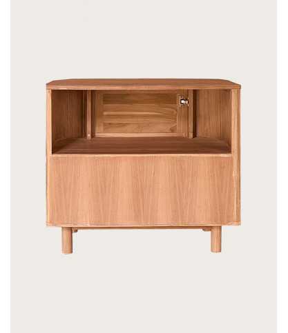 Orma - Small teak wood bathroom cabinet with 1 door