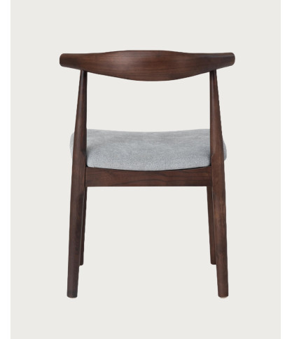 Hana - Dining chair in lacquered ash wood with fabric seat