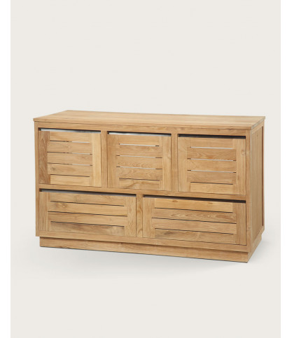 Dune - Mueble de baño de teca maciza 140 cm