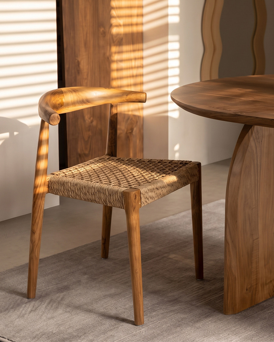 Soa - Silla de teca maciza...