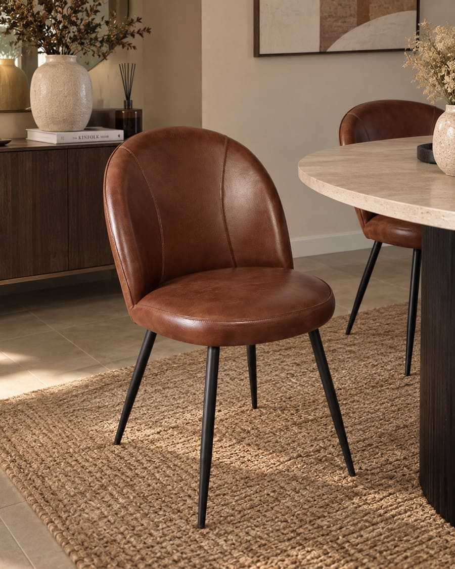 Moka - Brown leather office...
