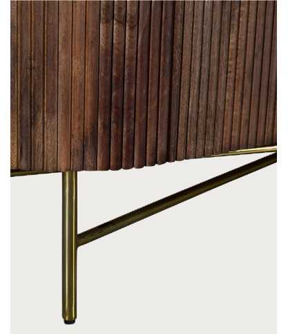 Céline - Dressoir van massief hout met blad van wit marmer, 145 cm