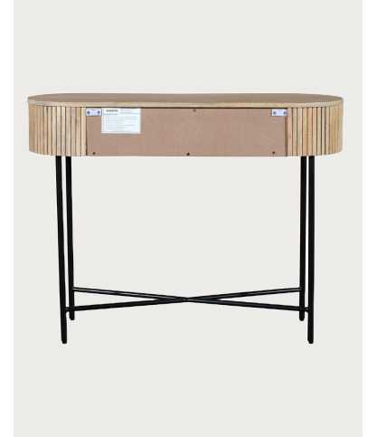 Retro - Console in natural mango wood and black metal