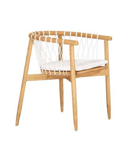 Nala - Chaise en teck massif et cordage blanc