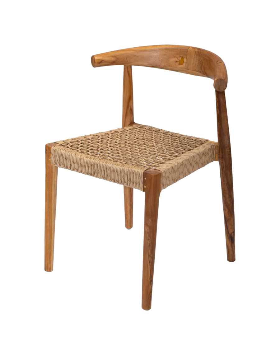 Soa - Silla de teca maciza y cuerda sintética