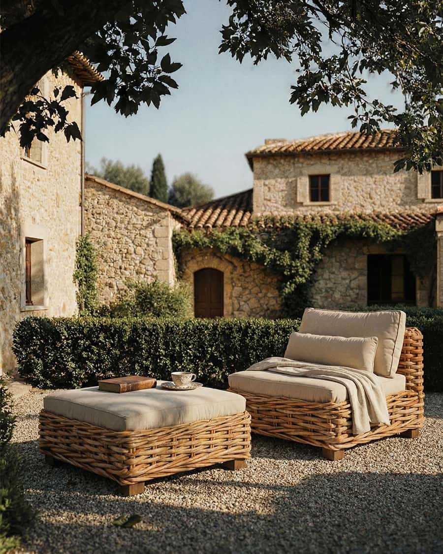 Sunda - Silla de jardín de ratán tejido
