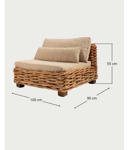 Sunda - Woven rattan garden lounge chair