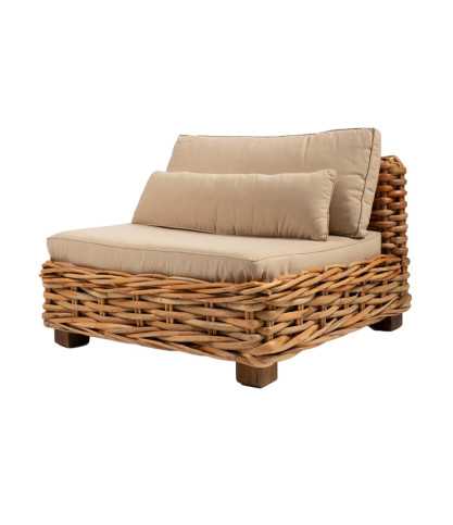 Sunda - Chauffeuse de jardin en rotin tressé