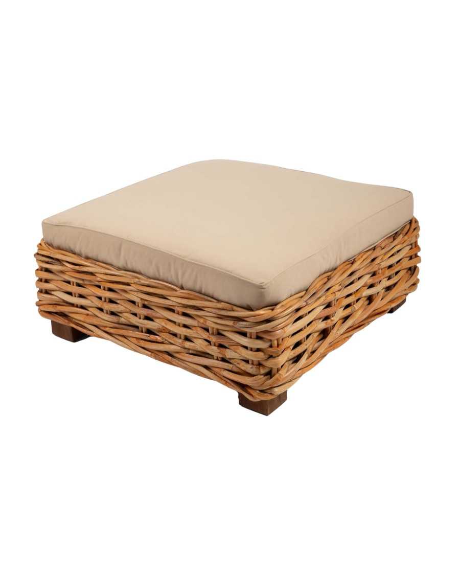 Sunda - Pouf de jardin en rotin tressé