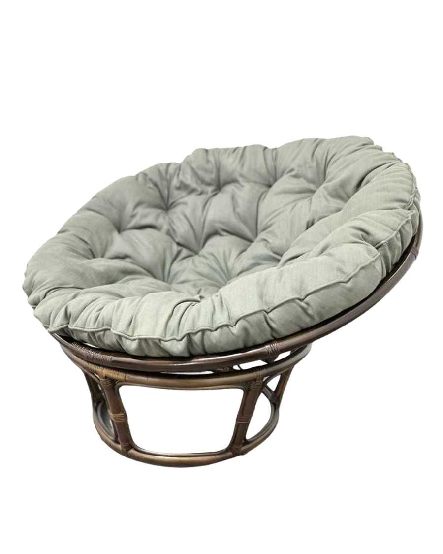 Papasan - Sillón de ratán con cojín