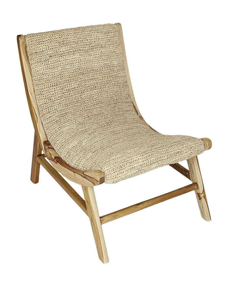 Kaho - Sillón de teca maciza y cuerda