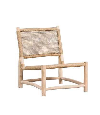 Jaya - Fauteuil de jardin en bois et corde tressée