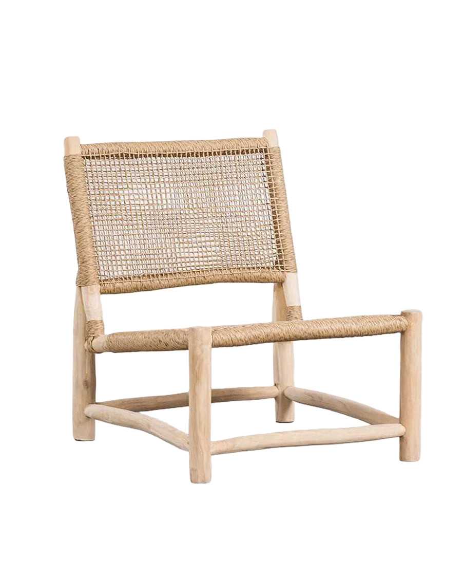 Jaya - Garden armchair in wood and braided rope
