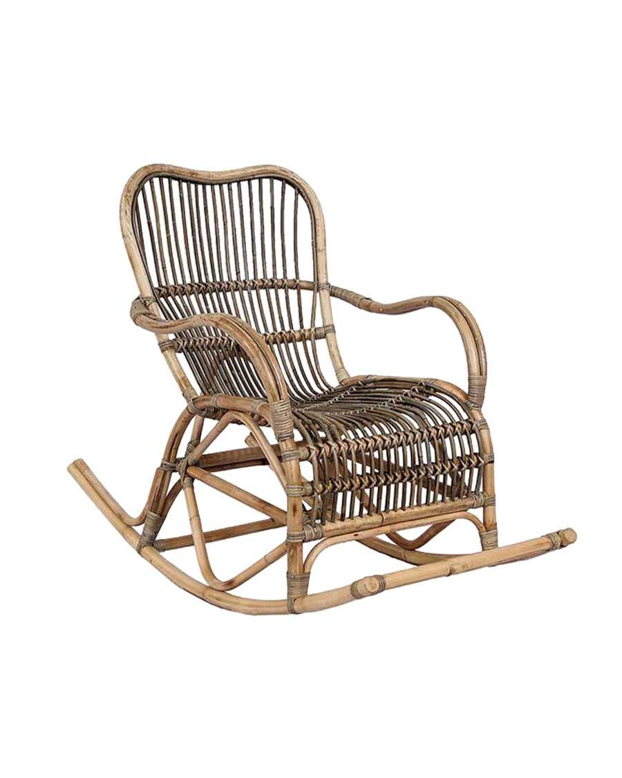 Daya - Fauteuil rocking chair en rotin