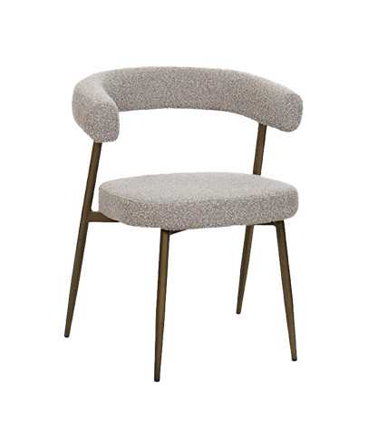 Agda - Lot de 2 chaises en tissu et pieds métal