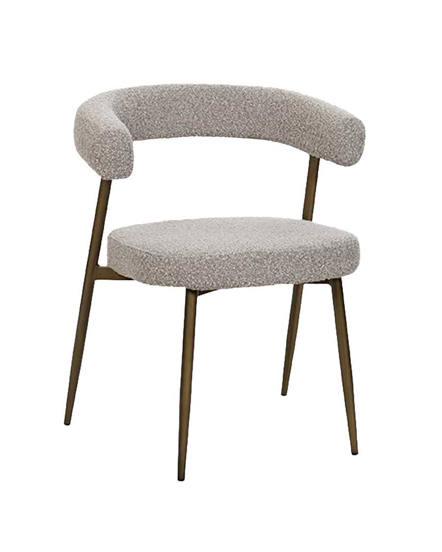 Agda - Lot de 2 chaises en tissu et pieds métal