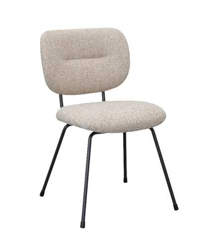 Mallow - Chaise de salle à manger en tissu et métal