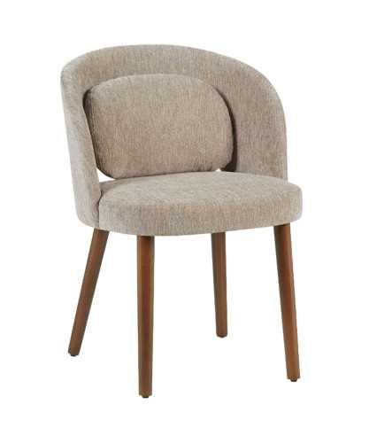 Neris beige - Lot de 2 chaises salle à manger en tissu beige